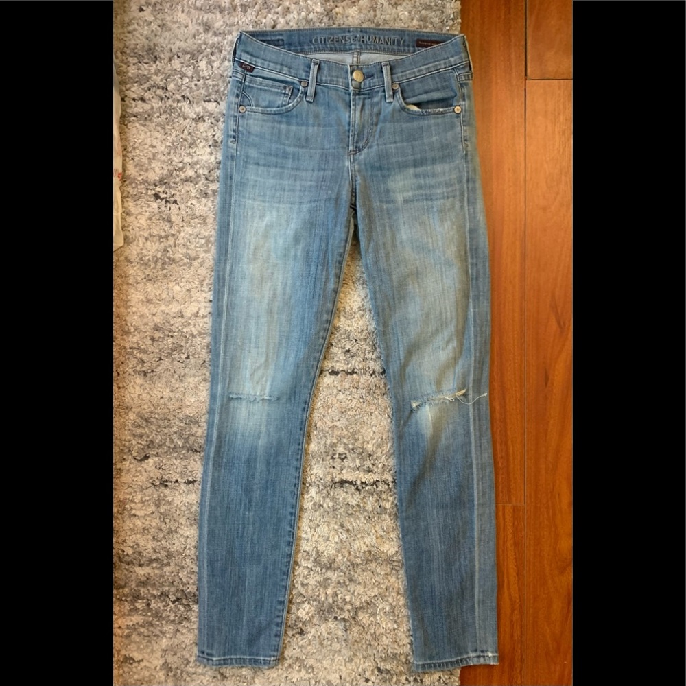 COH citizens of humanity jeans - Thompson medium rise cropped skinny - size 25
